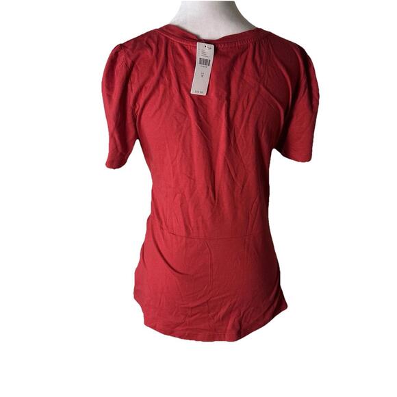 NWT Anthropologie Dakota Women's Red Belted Waist Shirt Western Y2K Vibe Sz M - Picture 3 of 12